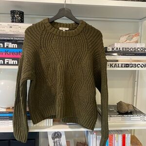 Madewell Cropped Wavy Cable Knit Sweater